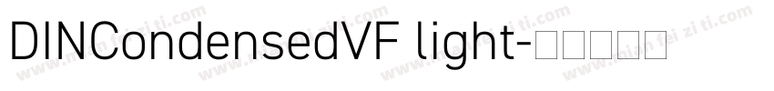 DINCondensedVF light字体转换